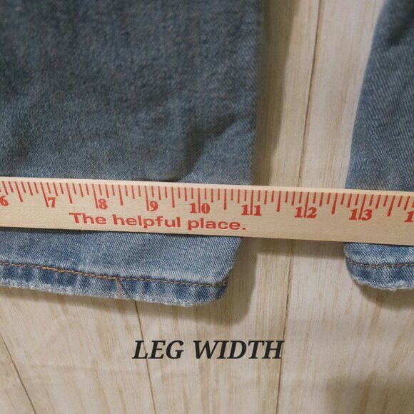 Commense Women's Vintage Denim High-Waisted Wide-Leg Jeans Size XL 33" Waist - Picture 9 of 10